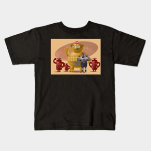 Toy bear with his toy friends Kids T-Shirt